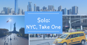 Blog featured image of New York landmark photos and box with blog title in the centre